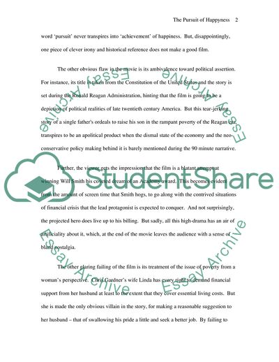 The Pursuit of Happyness Critique