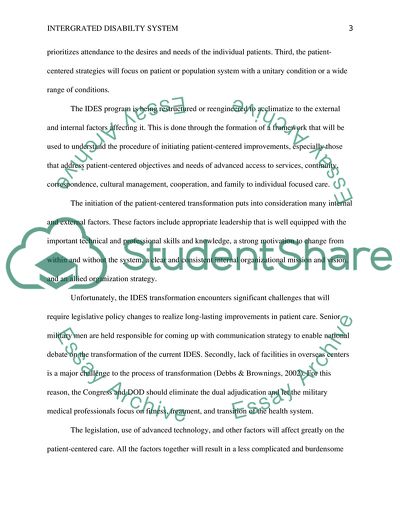 The Integrated Disability Systems Transformation