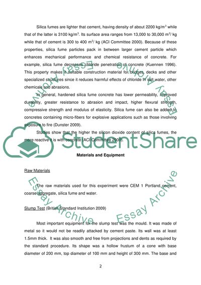 Portland CEM1 Cement/Silica Fume