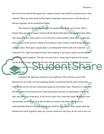 Regulation of Internet