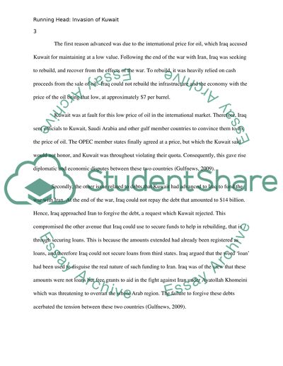 The Invasion of Kuwait in 1990