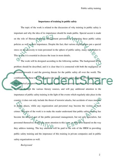 Importance of Training in Public Safety