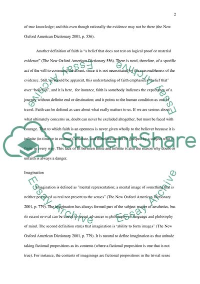 Faith, Reason, and Imaginationi