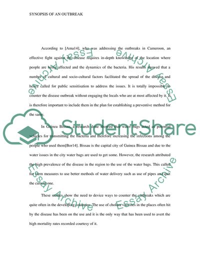 Cholera Outbreak in East and West Africa