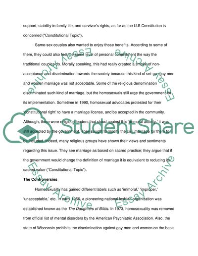 Same-Sex Marriage in America