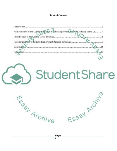 Employee Relations - The Recent Employment Relations Experiences in the UK Teaching Industry