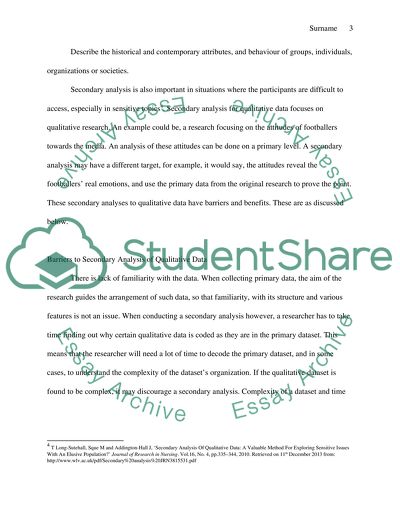 What are the principal barriers to secondary analysis of qualitative data Why should researchers pursue this approach