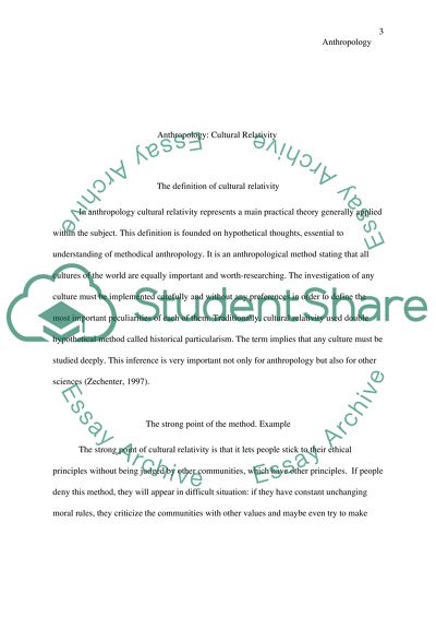 Anthropology: Cultural Relativity