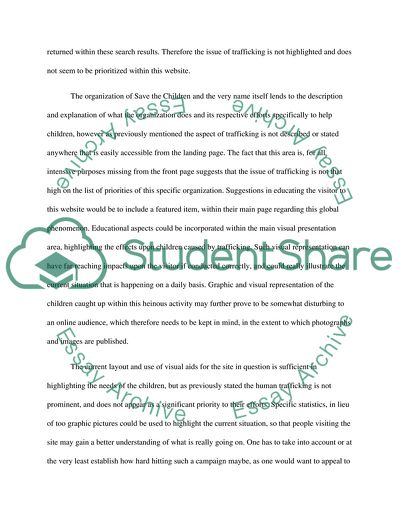 Evaluation of Save The Children Website