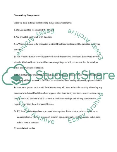Network Diagram and Wireless Connections