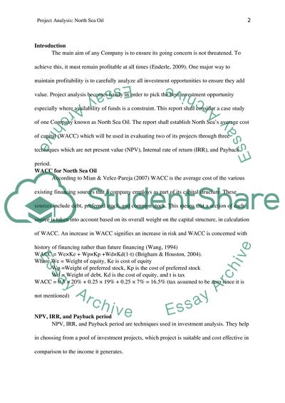 North Sea Oil - Principles of Finance for the Private Sector Portfolio Project