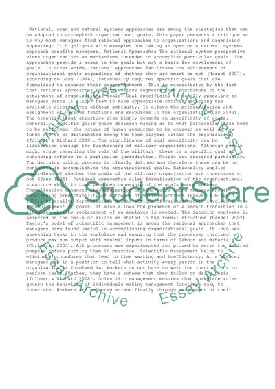 Organizational Effectievness