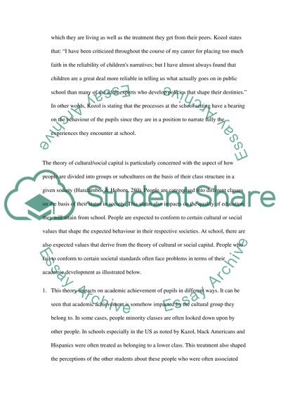 Rists Labeling Theory and Bourdieus theory of Cultural/Social Capital