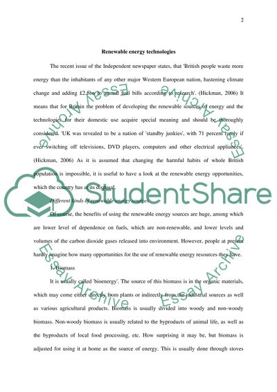 Renewable Energy Sources