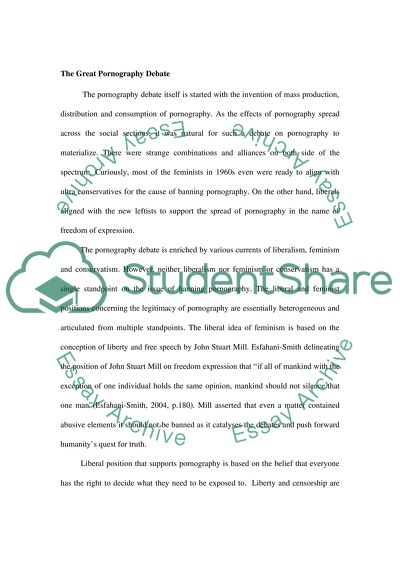 The Discourse on the Ban of Pornography