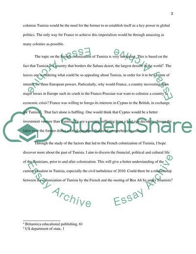 French colonialism in Tunisia why did the french want to colonize Tunisia