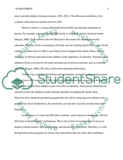 SES and Achiement