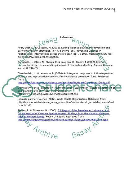 Intimate Partner Violence