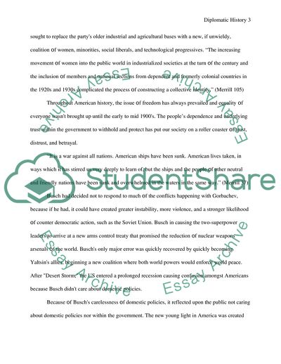 Diplomatic History of the US Since 1914