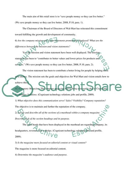 Critique of Public Relations Report: The Annual Report of Wal-Mart for Fiscal 2008