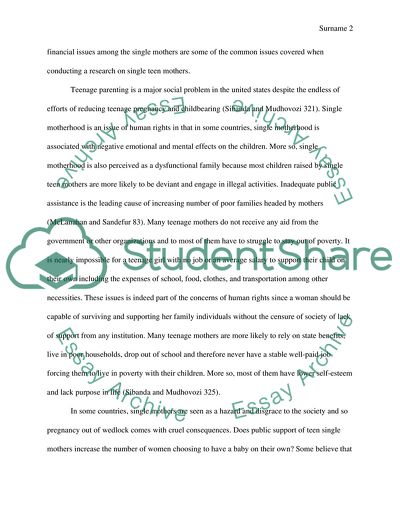 Teenage Parenting as a Major Social Problem