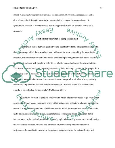 Differences between Qualitative and Quantitative Studies
