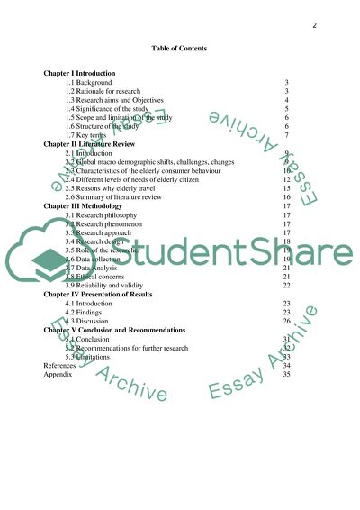 Understanding and meeting the needs of elderly citizen in the hospitality industry