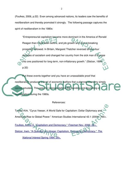 Why And How Was Neo-Liberalism Able To Establish Itself As The Dominant Paradigm In The 1980s