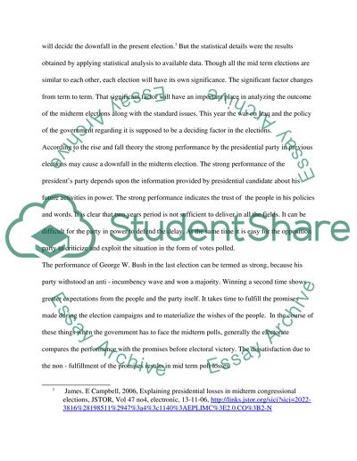 Midterm election in the House of Representatives