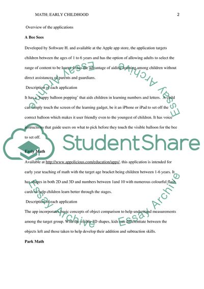 Math Early Childhood