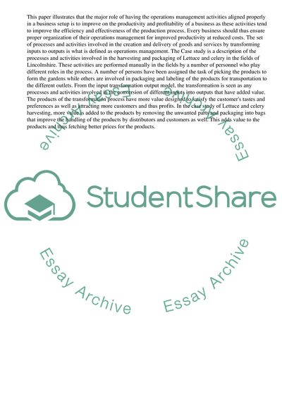 Operation Management Concepts