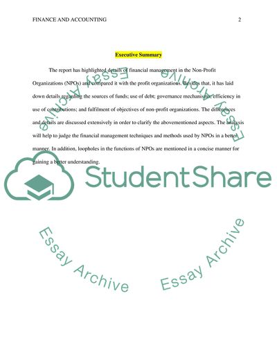 Financial Management in Nonprofit Organizations