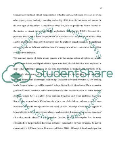 Alcohol Abuse in Men and Women