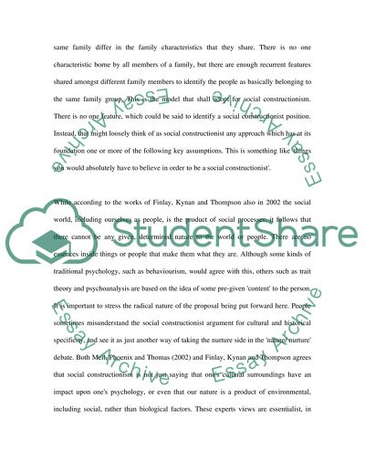 The Perspective of Social Constructionism and Social Identity Supports