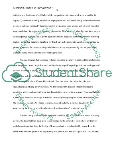 Theory of Psychosocial Development by Erikson