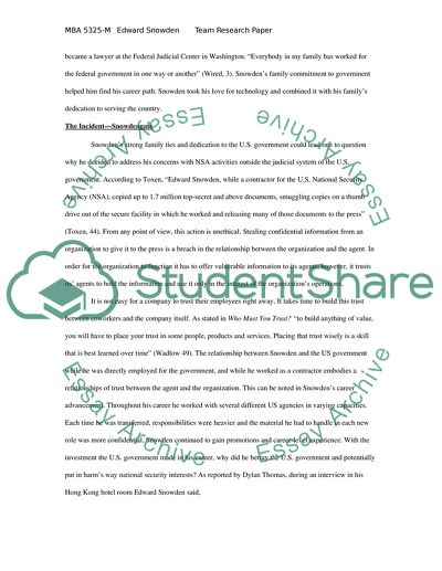 Ethical Analysis of Snowdengate