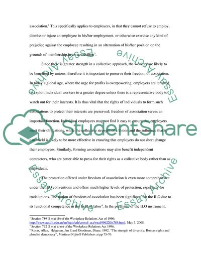 Freedom of Association in the Workplace