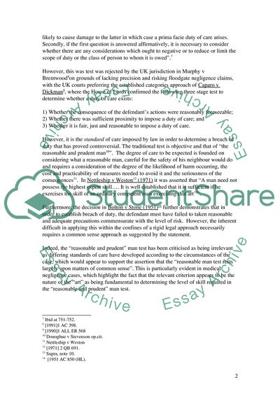 Analysis of The Tort of Law