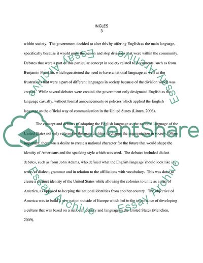 Designating English as the Official Language of the US