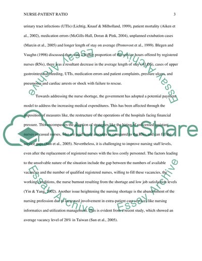 Does increasing nurse-patient ratio increase in hospital patient mortality