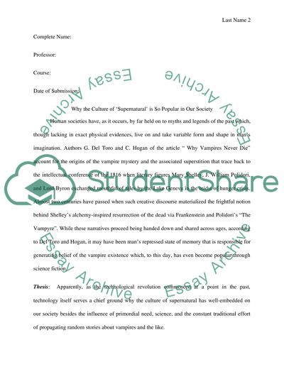 Why the Culture of Supernatural is So Popular in Our Society