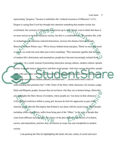 Essay On Cow In English Crash Isolation Materialism And Racism In Modern America Essay On Pollution In English also Proposal Essay Example Crash Isolation Materialism And Racism In Modern America Essay Thesis Essay Example