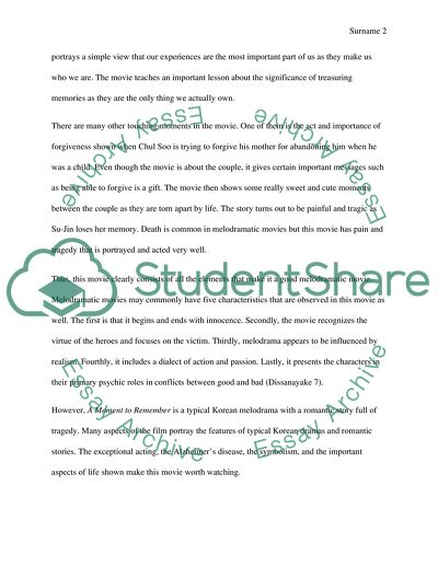 Journal of Korean Melodrama A Moment to Remember(2004)
