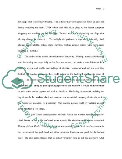 Sedentary Lifestyle Affects Identity