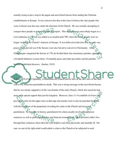 Charlemagne: Capitulary for Saxony 775-790