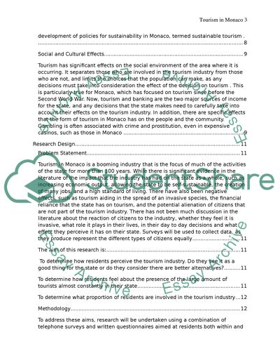 The Effects of Tourism on the Small State of Monaco