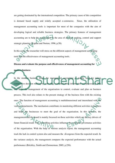 Management Accounting for Modern Business