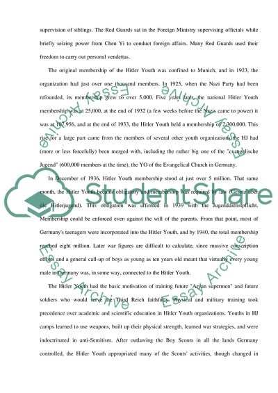 Hitler Youth of Germany and the Red Guards in China