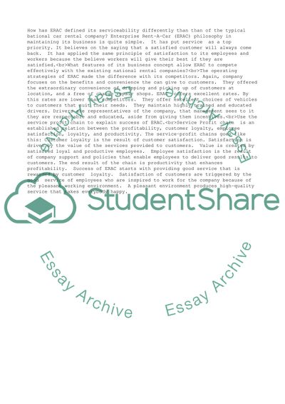 Success of Enterprise Rent-A-Car