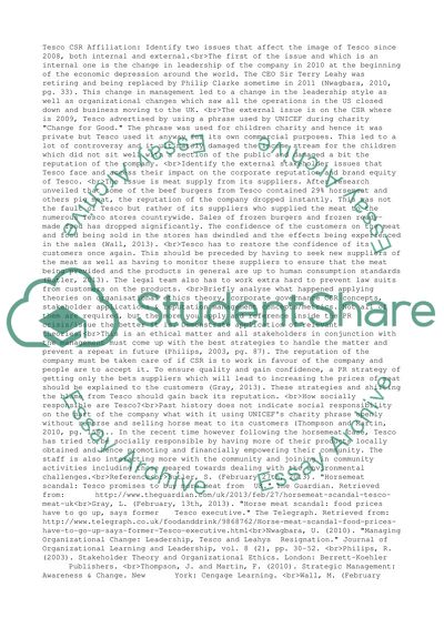 Issues that Affect the Image of Tesco since 2008